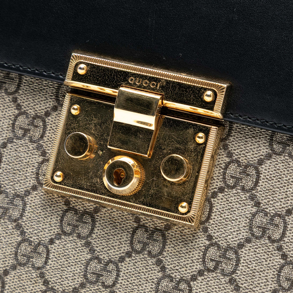 Pre-Loved Gucci Small GG Supreme Padlock Satchel - Picture 6 of 7